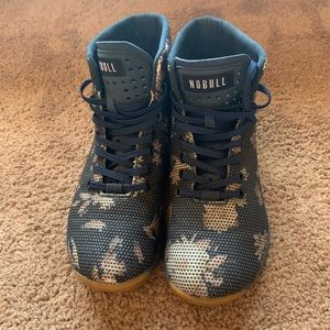 nobull High top dark floral gum trainers